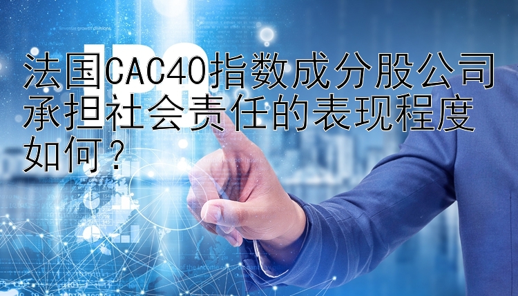 法国CAC40指数成分股公司承担社会责任的表现程度如何？