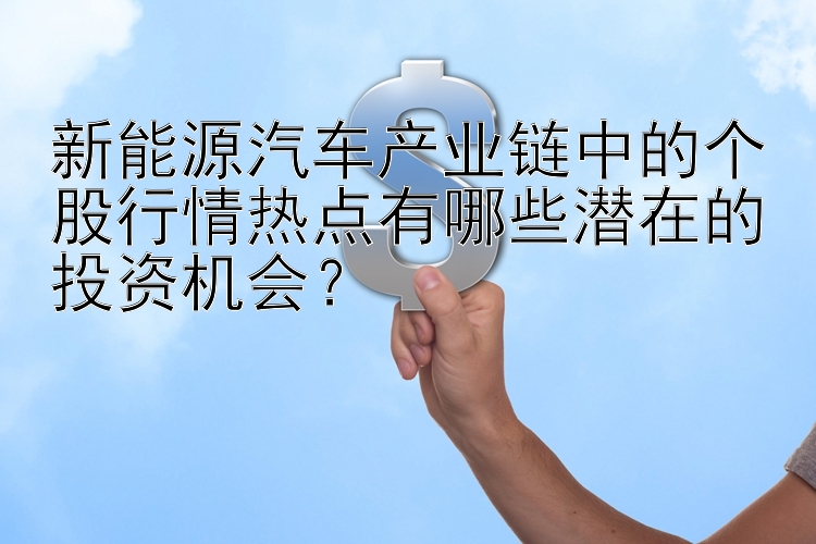 新能源汽车产业链中的个股行情热点有哪些潜在的投资机会？